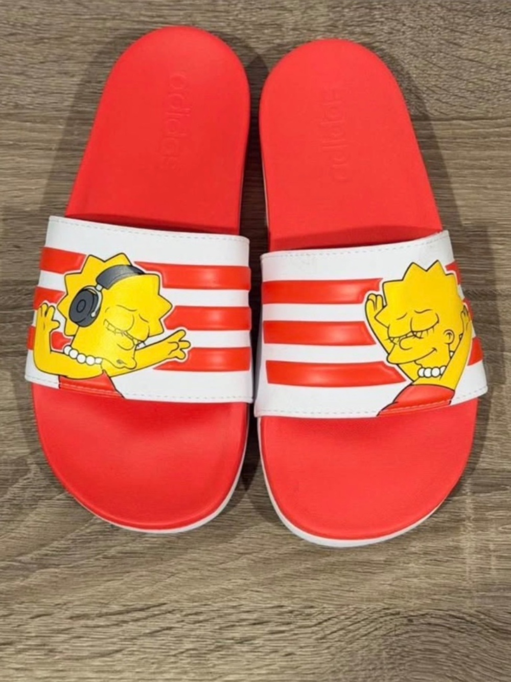 Adidas x The Simpsons Collab- Lisa Simpson Adilette Comfort Slides Women’s Sz. 6